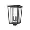 Z-Lite Seoul 3 Light Outdoor Post Mount Fixture, Black & Clear 571PHXLS-BK - alternate 5